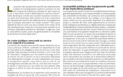 Les enjeux de l&rsquo;ouverture des équipements sportifs des établissements d&rsquo;enseignement supérieur aux autres publics